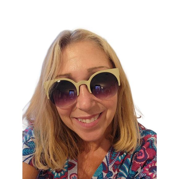 Light Green 1/2 Rim Cat's Eye Neff Sunglasses - Picture 8 of 16